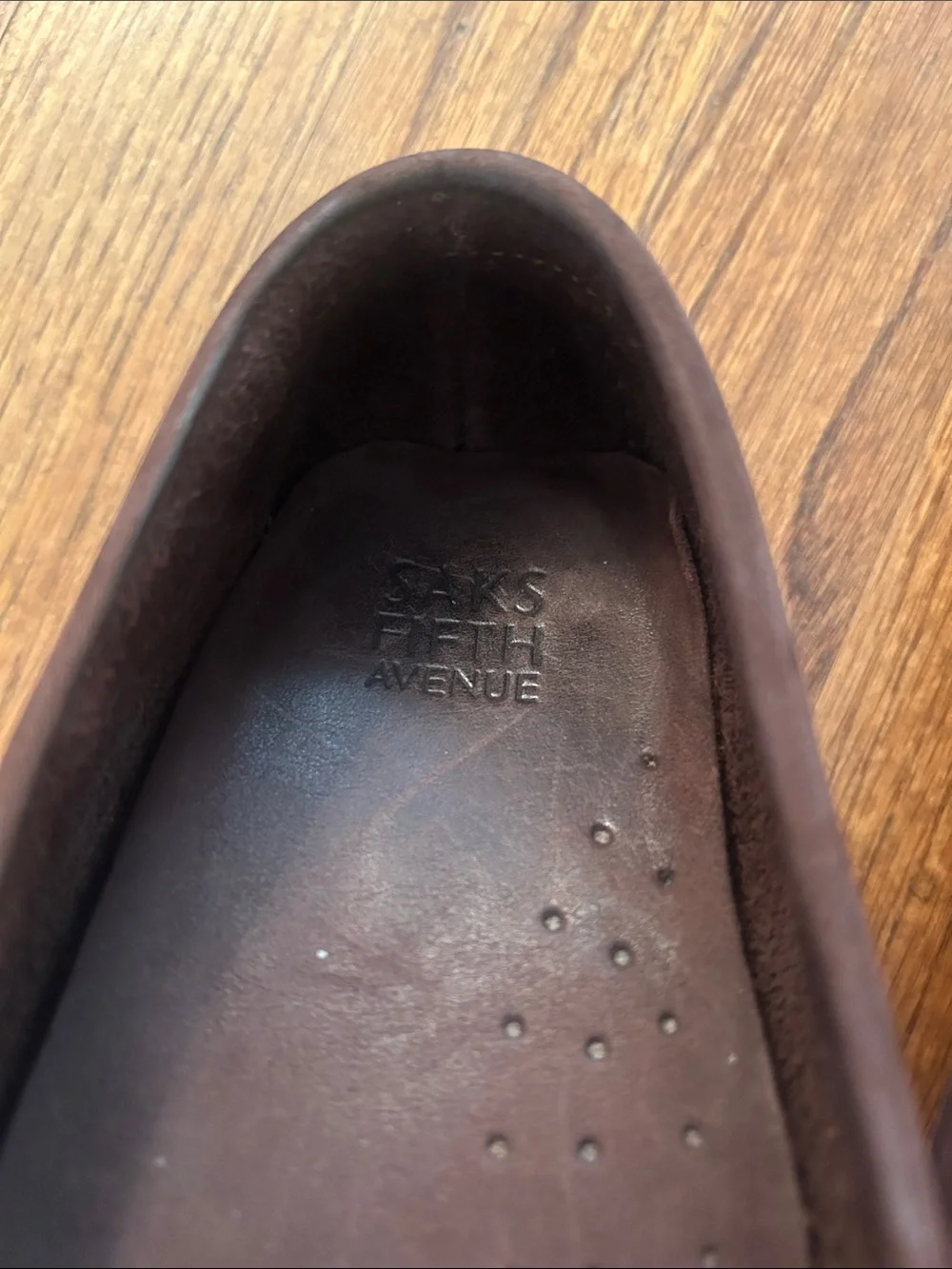 Saks Fifth Avenue Brown Suede Penny Loafers - Women's